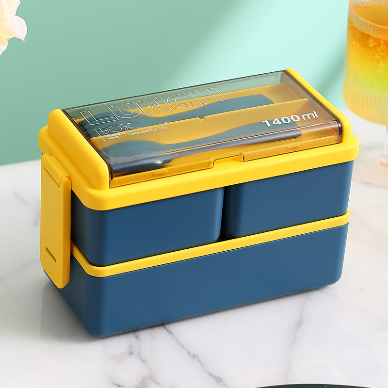 Portable Double Layer Lunch Box
