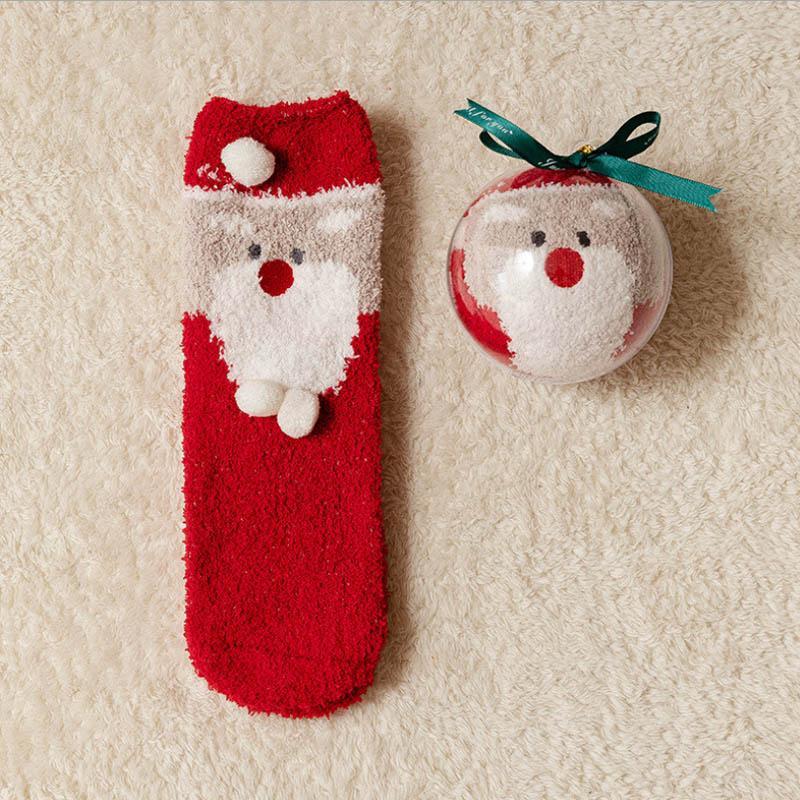 🎄🧦Creative Round Balls Gift Box With Christmas Socks