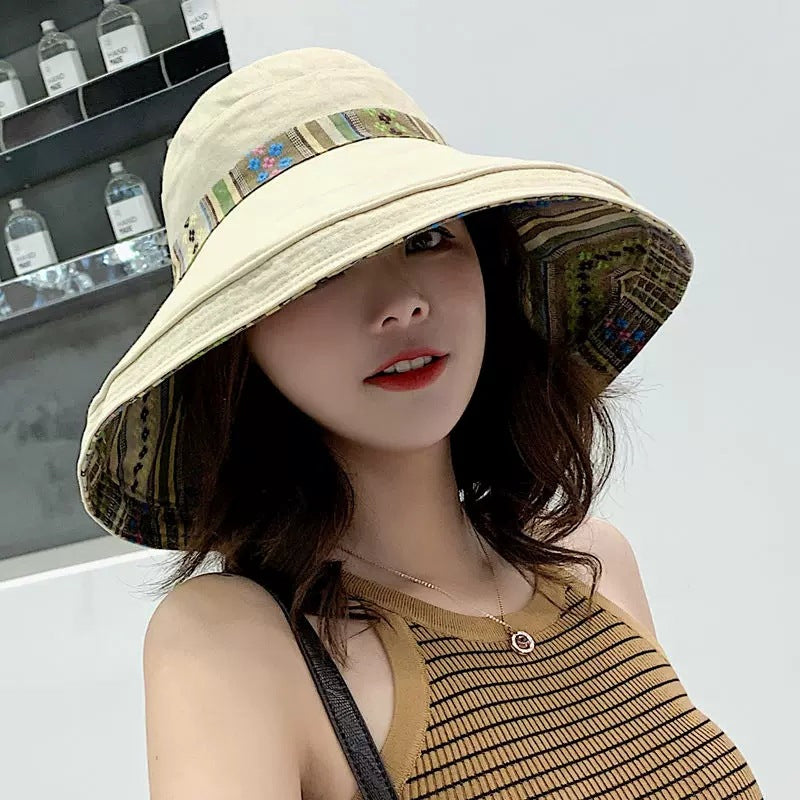 Wide Brim Cotton Summer Hat