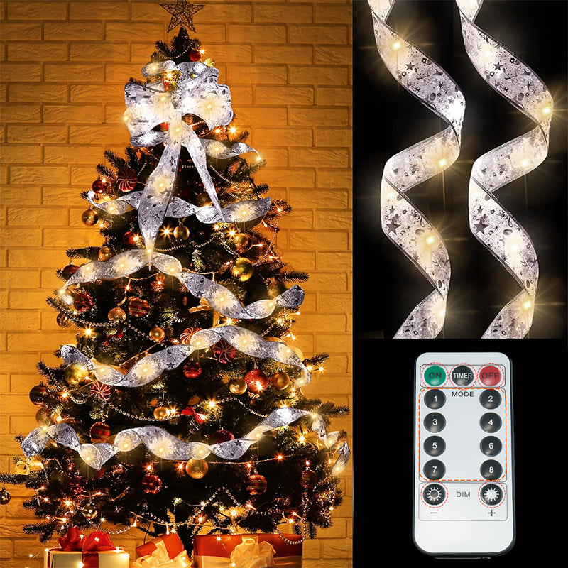 Ribbon Christmas Tree Decoration Lights