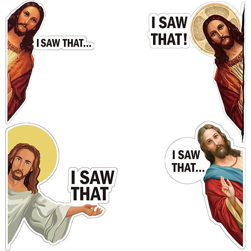 Jesus "I Saw That" Funny Sticker