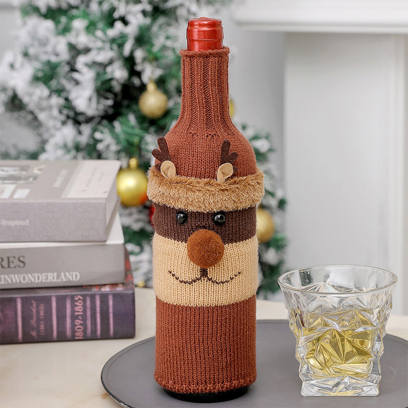 Christmas Decorative Santa Wine Bottle Cover