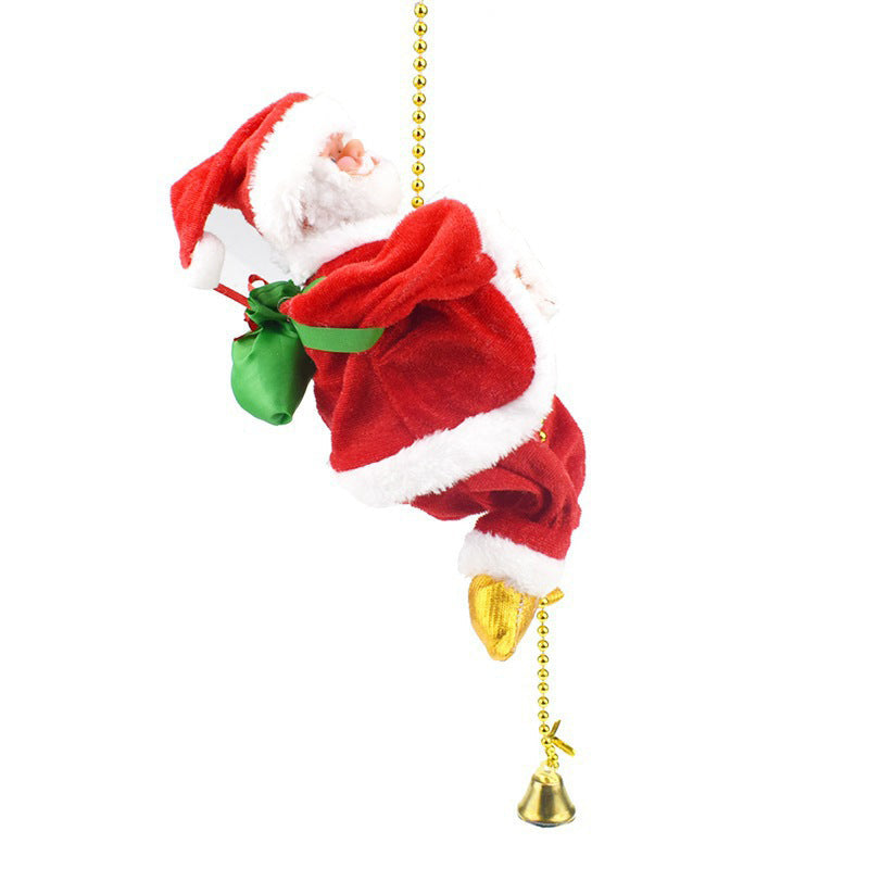 🎅Electric Chimney Climbing Santa Claus Musical Toys🎄