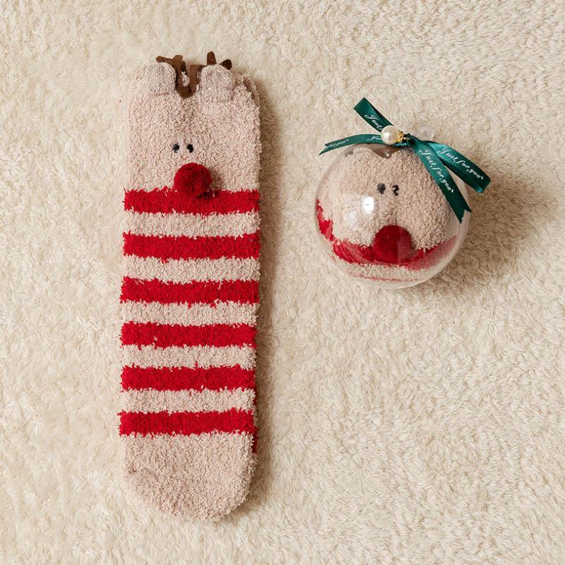 🎄🧦Creative Round Balls Gift Box With Christmas Socks