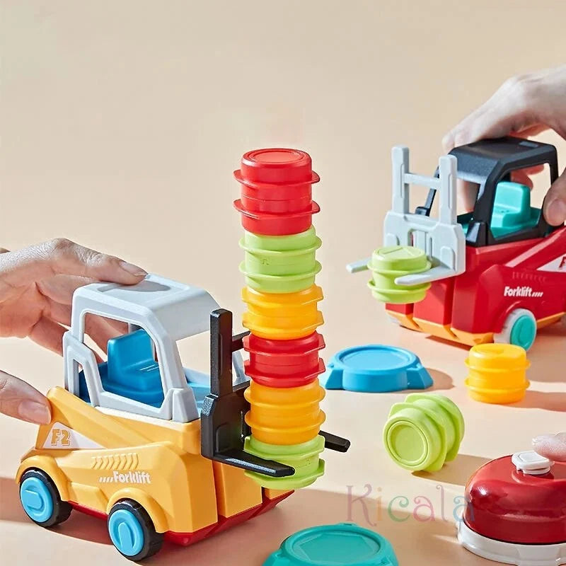 Forklift Frenzy - 2-Player Stack & Matching Skill Game, Ages 8+
