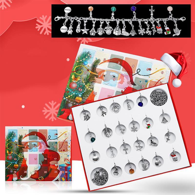 Idearock™24 Days Countdown Calendar DIY Beaded Blind Box Christmas Bracelet Gift