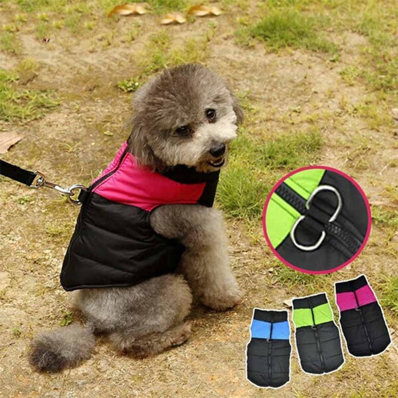 Dog Winter Warm Clothes Zipper Dog Vest