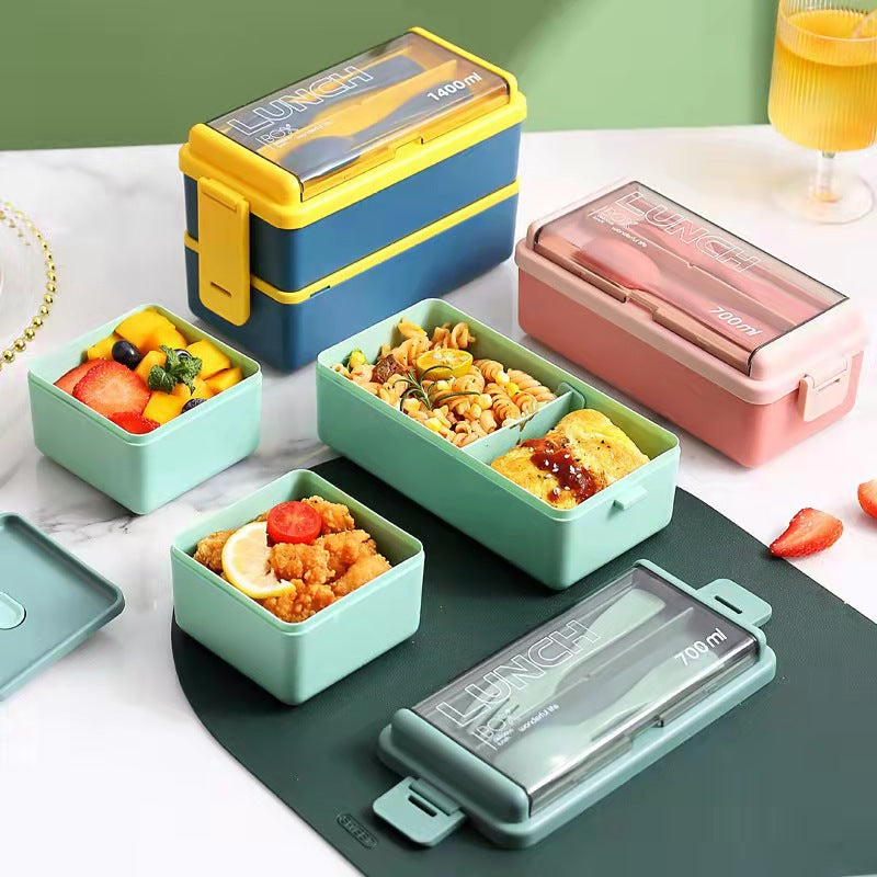 Portable Double Layer Lunch Box