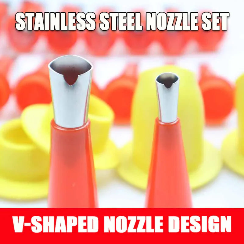 V-shaped Nozzle Design Easy Caulking Finisher Set