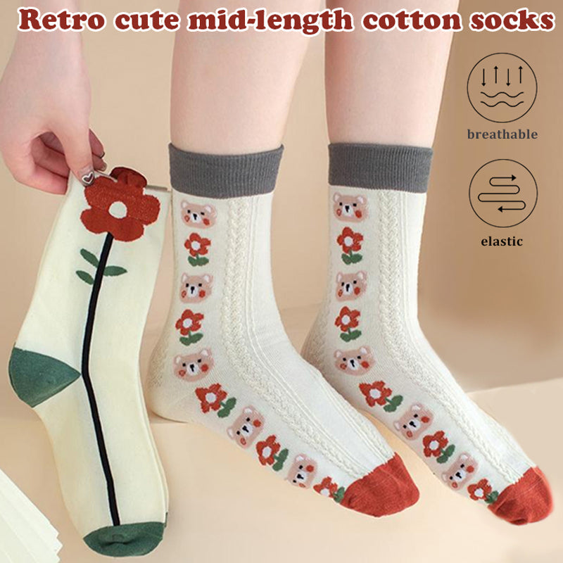 3D Textured Floral Socks