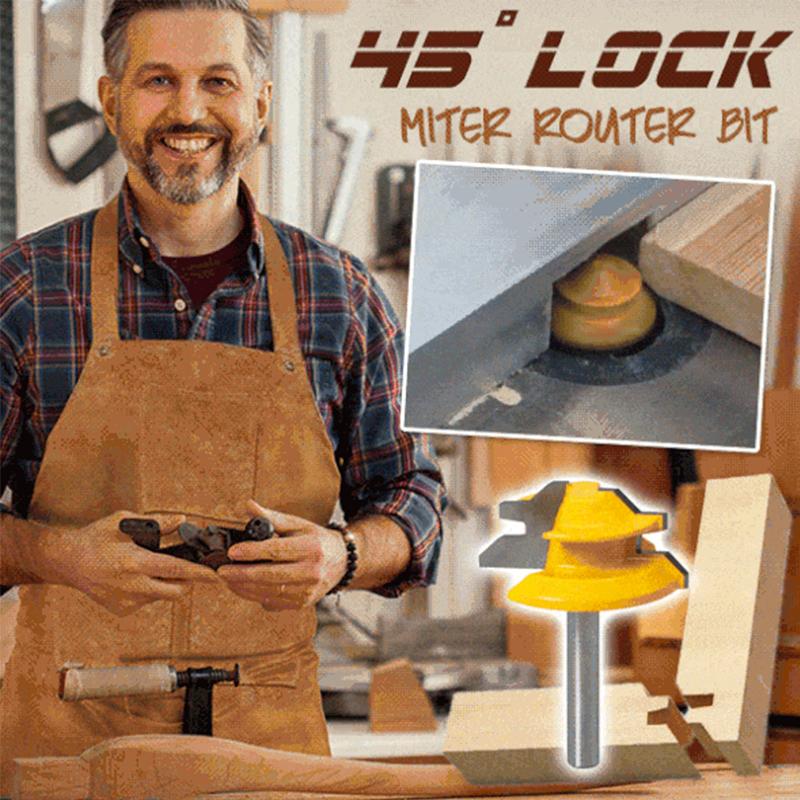 Idearock™ Domom 45 Degree Lock Miter Router Bits