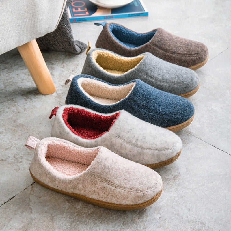 Winter Household Non-slip Plush Keep Warm Cotton Shoes