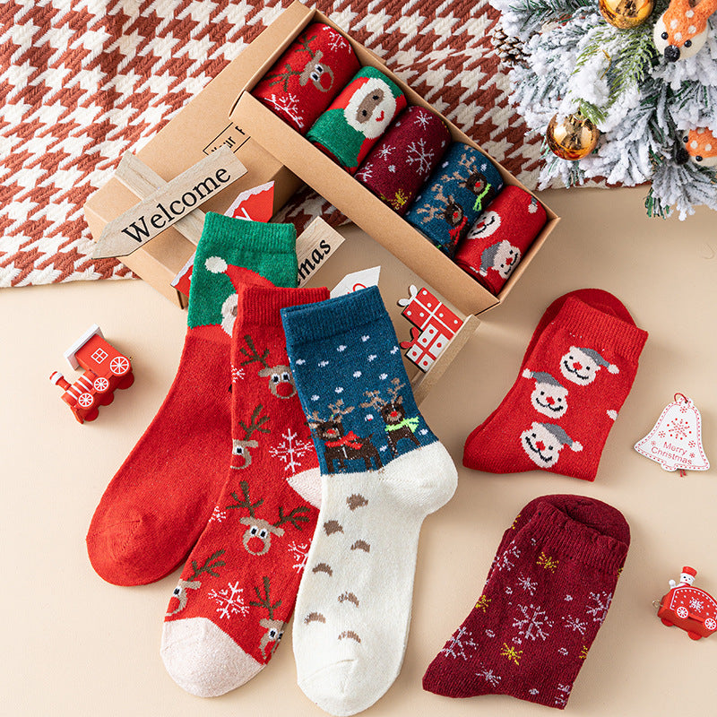 🎁 5 Pairs Christmas Socks