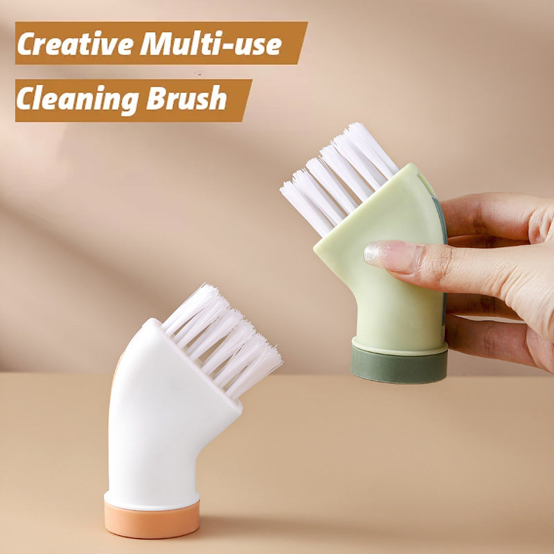 Multi-use Cleaning Brush Can Be Connected To Mineral Water Bottle
