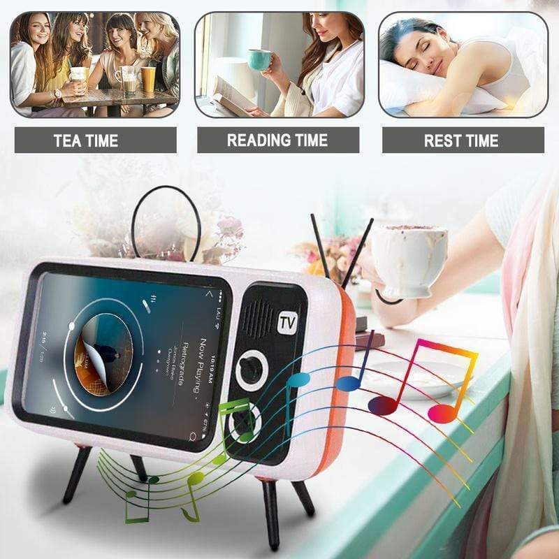 Retro TV Bluetooth Speaker+ Mobile Phone Holder