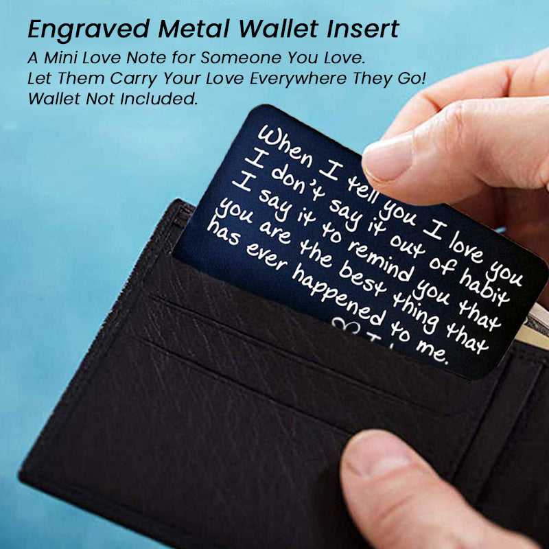 I Love You Mini Laser Engraved Wallet Card