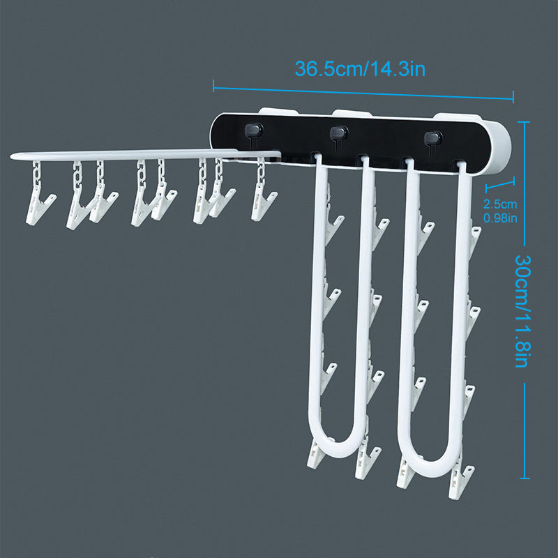 Multi-Clip Hanging Clothes Rack