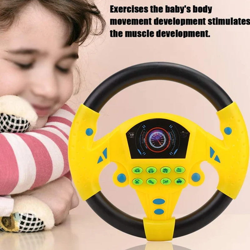 Portable Simulated Driving Steering Wheel Copilot Toy