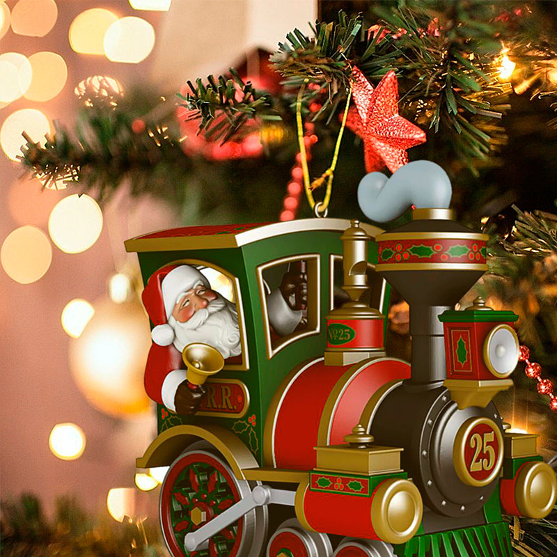 Santa Train Ornament