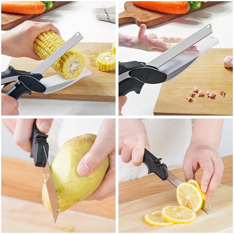 Multifunctional  Scissors Food Vegetable Scissor 2 in 1