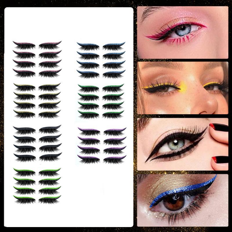 Reusable Eyeliner And Eyelash Stickers (4 Pairs)