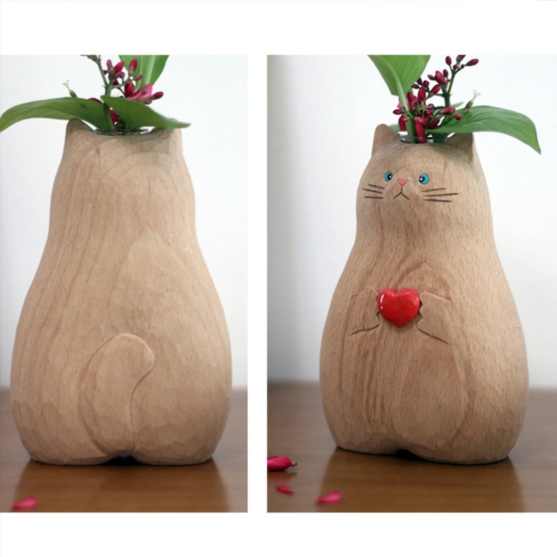 Handmade Cat Vase