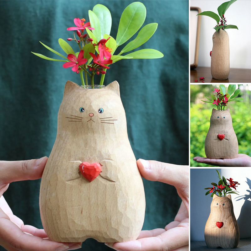 Handmade Cat Vase