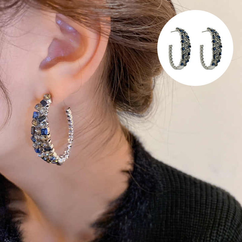 Diamond Circle Hoop Earrings