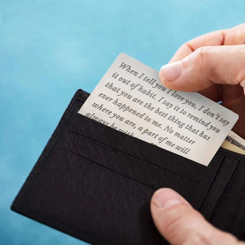 Stainless Steel Card Lettering Gift Wallet Holder