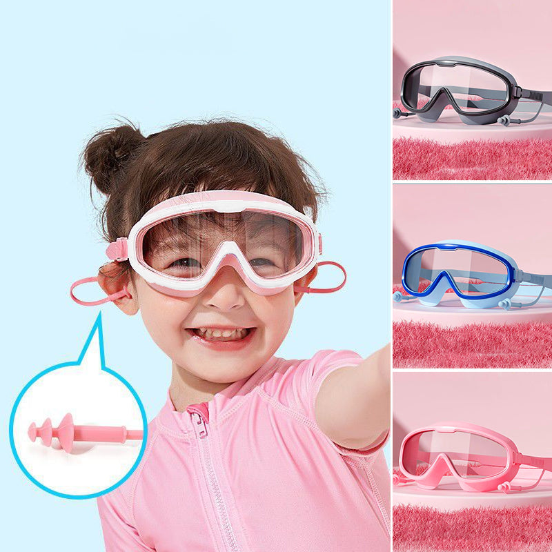 HD Large Frame Waterproof And Anti-fog Swimming Goggles